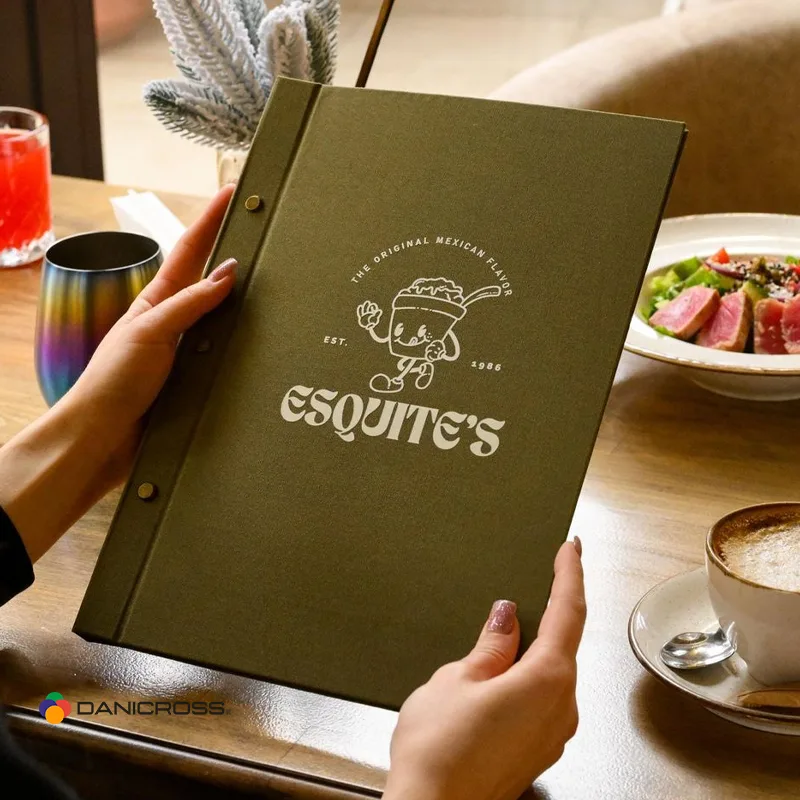 hotel menu covers manufacturer for luxury dining