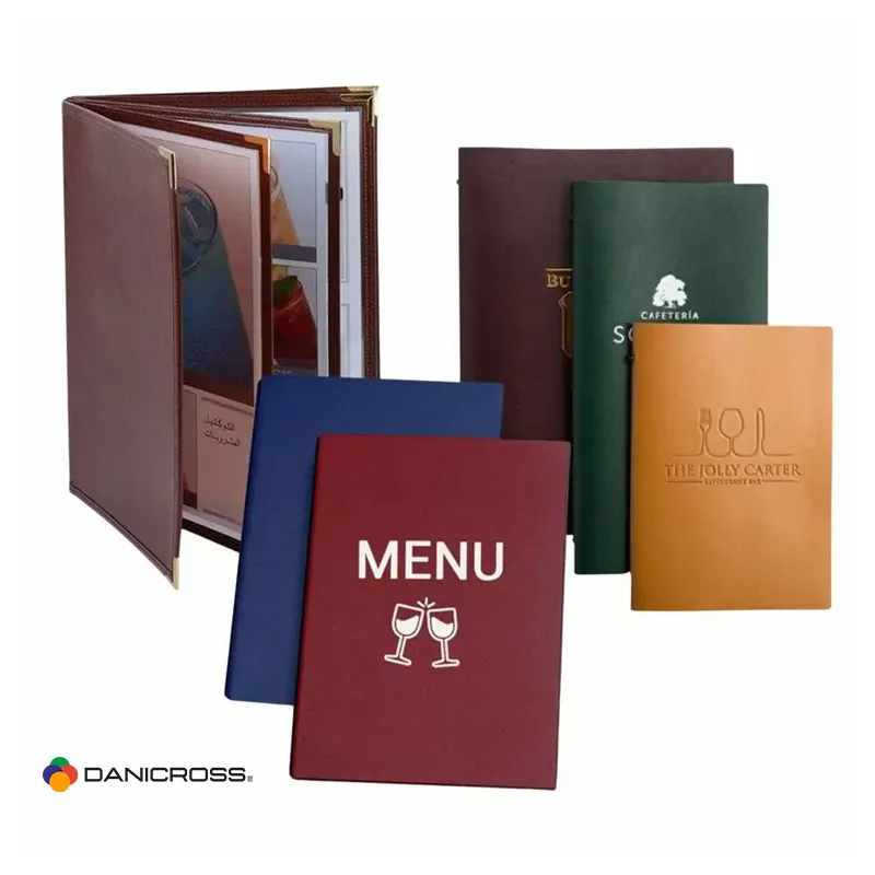 restaurant menu folders manufacturer for cafes and bars