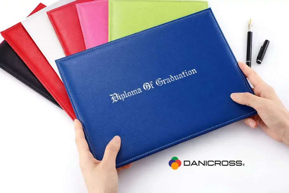 A4 Leather Custom Certificate Folders Holder Manufacturer