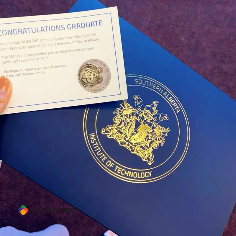 Leather A4 certificate folders holder manufacturer