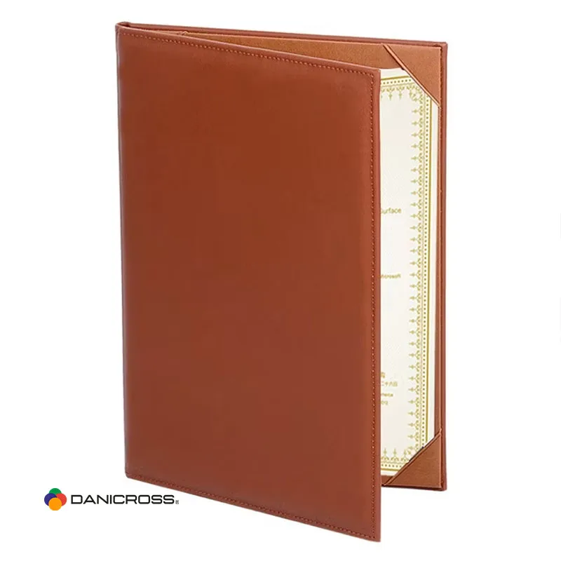 Leather certificate folder manufacturer with premium stitching
