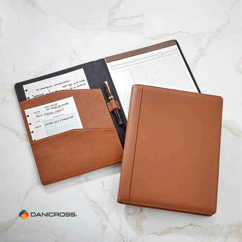 Leather meeting folders manufacturer for executive conferences