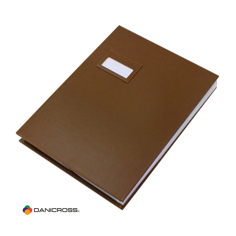 Leather signature book for professional environments