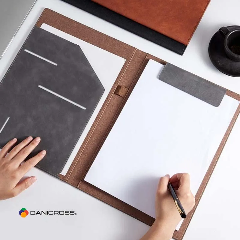 Conference leather folders manufacturer with document storage